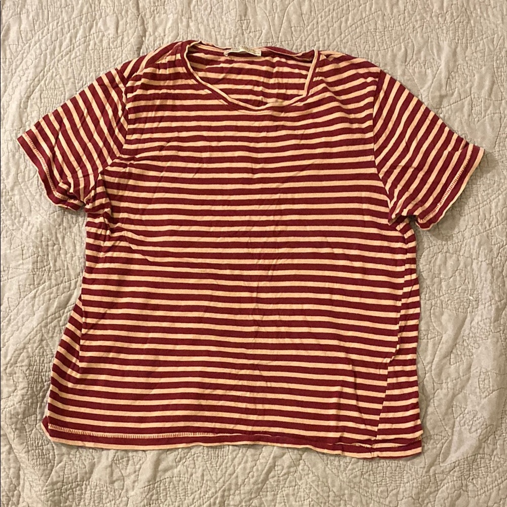 Striped Red and Cream T-Shirt